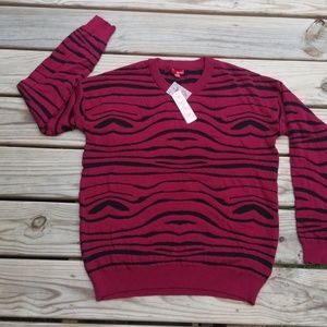 Shirz wine quilted sweater